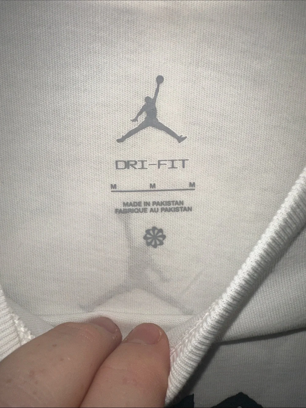 Jordan Sport Dri-FIT Graphic T-Shirt Men's Size M NWT Short Sleeve White Black